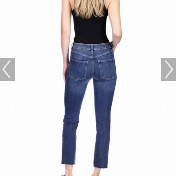 DL1961 Mara Ankle High Rise Instasculpt Straight Distressed Jeans Size 14 - Picture 2 of 16